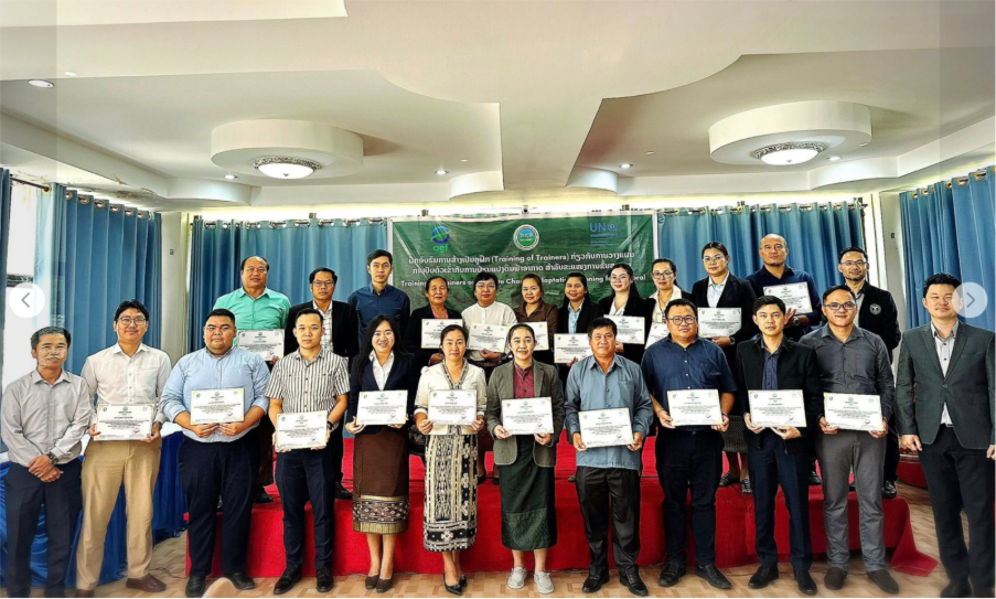 ຝຶກອົບຮົມການສ້າງເປັນຄູຝຶກ (Training of Trainers) ສໍາລັບວຽກງານການປັບຕົວ ພາຍໃຕ້ແຜນງານແຫ່ງຊາດການປັບຕົວເຂົ້າກັບການປ່ຽນແປງດິນຟ້າອາກາດ ໃຫ້ແກ່ ຂະແຫນງການຂັ້ນສູນກາງ ແລະ ຂັ້ນແຂວງ ໃນຂອບເຂດທົ່ວປະເທດ